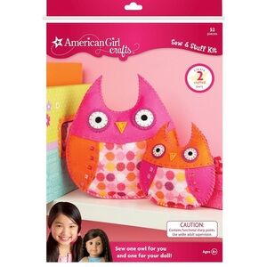 American Girl Pink Owl Bedroom Decor Girls Craft Kit‎